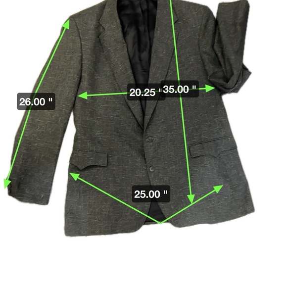 Circle S Men’s Dallas TX Cowboy Blazer 2 Button Gray S 48L Pre-Owned Made in USA - Picture 12 of 12